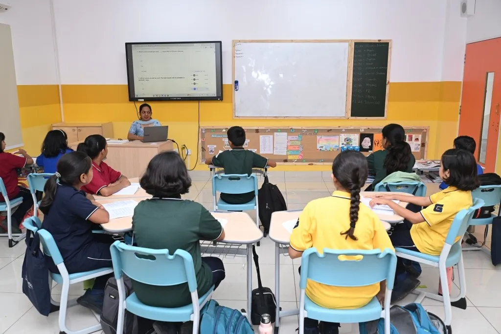 Students with their teacher